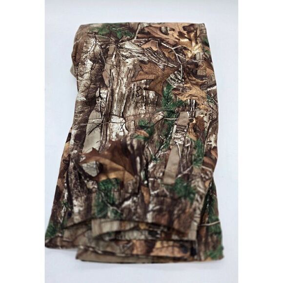 Deer Camp Mens 2X Camouflage Hunting Pants 100% Polyester Elastic Waist Fall Pat - Picture 5 of 12